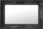 vidaXL - Wandspiegel - barok - stijl - 60x40 - cm - zwart