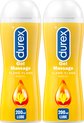 Durex - Massage Olie en Glijmiddel 2-in-1 Sensual met Ylang Ylang 200ml x2 - Waterbasis - Voordeelverpakking