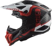 LS2 Helm X-Force Victory MX703 rood / wit maat XL