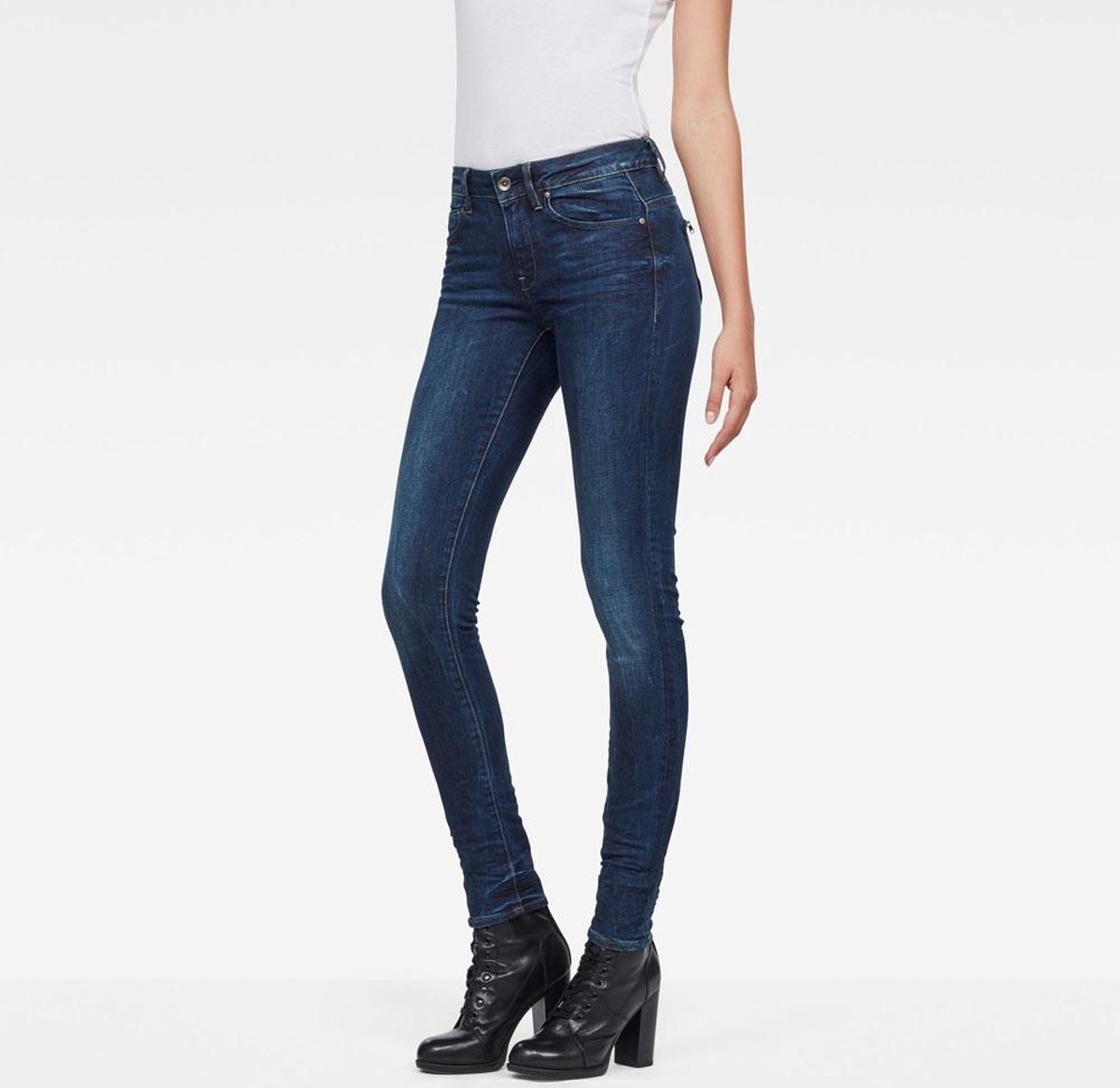 Jean Noir G-Star Femme - Taille FR 35/36 (S) - Modèle 3301 Midge Cody Skinny - Vintage Y2K