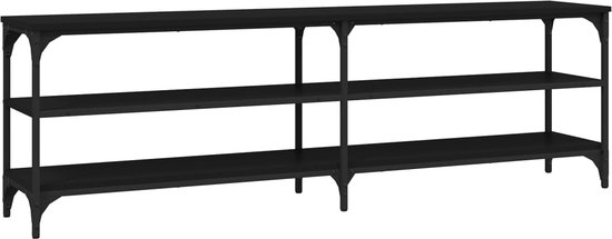 vidaXL-Tv-meubel-160x30x50-cm-bewerkt-hout-zwart