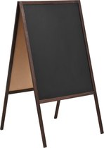 Tableau noir double face autoportant 60x80 cm bois de cèdre
