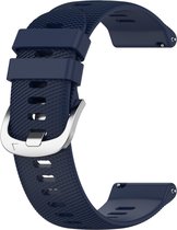 Bracelet en Siliconen - convient pour Samsung Galaxy Watch 5/Watch 5 Pro/Watch 4/Watch 4 Classic/Watch 3 41 mm/ Active/ Active 2/Watch 42 mm - bleu foncé