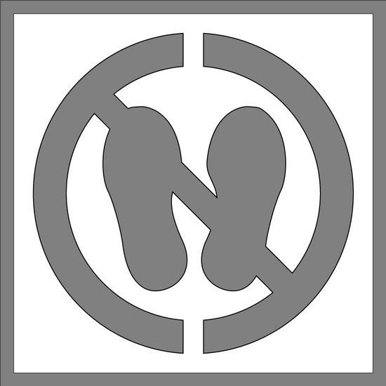 Pas de gabarit d'entrée 400 x 400 mm