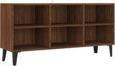 vidaXL - Tv-meubel - met - metalen - poten - 103,5x30x50 - cm - bruin - eikenkleur