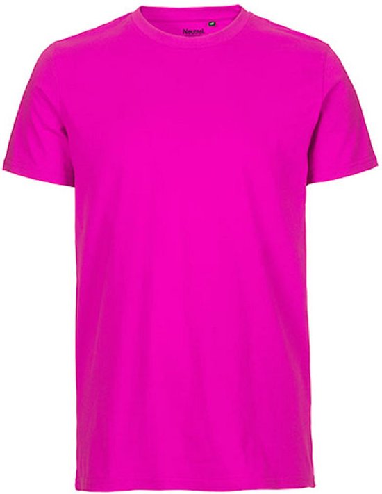 Fairtrade Men´s Fit T-Shirt met ronde hals Pink - S