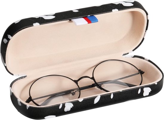 NEGOTIA Alpha - Dubbele Brillenkoker - Brillenhouder - Brillenetui - Brillenhoes Voor Dames & Heren - 100% Luxe Top-Grain Leer Met Beschermende Hard Case - Zwart
