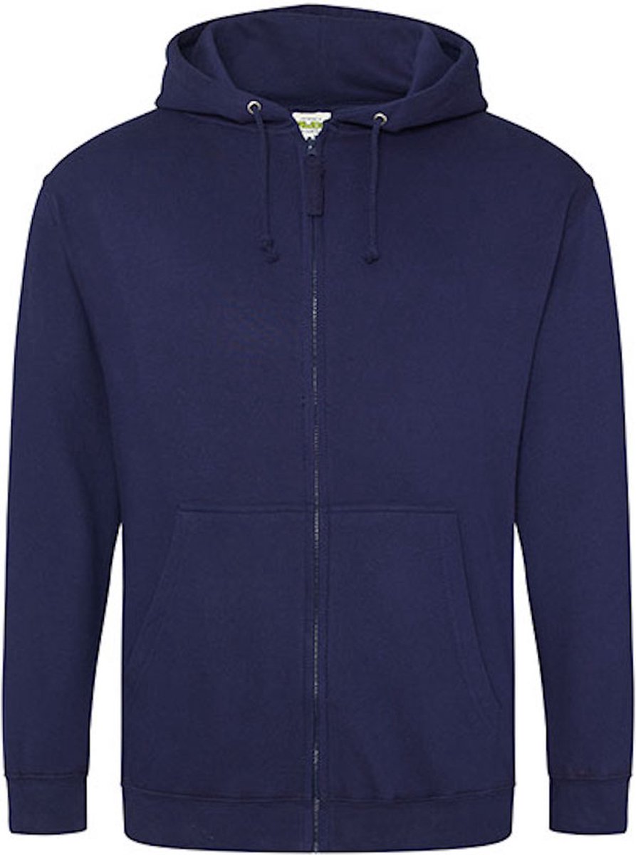 Vegan Hoodie met ritssluiting en capuchon Oxford Marineblauw