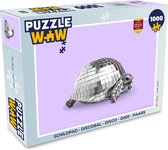 Puzzel Schildpad - Discobal - Disco - Dier - Paars - Legpuzzel - Puzzel 1000 stukjes volwassenen