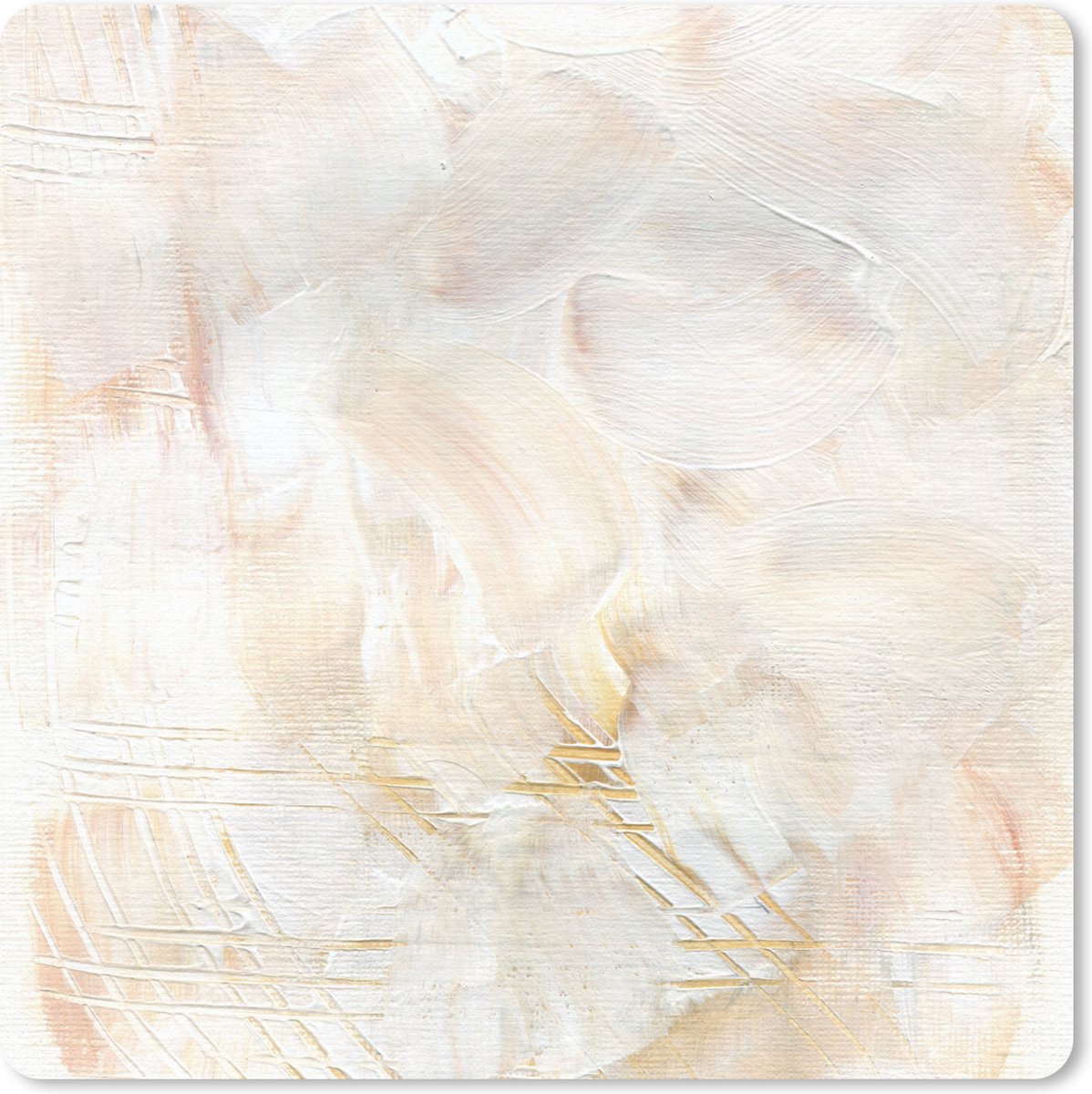 Muismat 20x20 cm - Mousepad Taupe - Design - Abstract - Muismatten