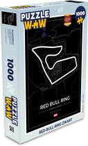 Puzzel F1 - Racebaan - Red Bull Ring - Oostenrijk - Circuit - Zwart - Legpuzzel - Puzzel 1000 stukjes volwassenen