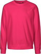 Fairtrade unisex sweater met ronde hals Pink - L
