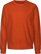 Fairtrade unisex sweater met ronde hals Orange - XS