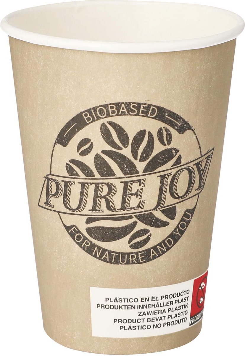 Beker uit karton (pure joy), 180 ml, diameter 70 mm, pak van 80 stuks