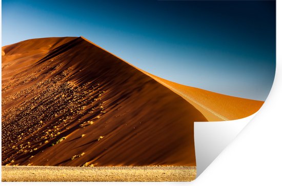 Muurstickers - Sticker Folie - De kleuren van de gouden duinen onder de blauwe hemel in het Namib-Naukluft park - 30x20 cm - Plakfolie - Muurstickers Kinderkamer - Zelfklevend Behang - Zelfklevend behangpapier - Stickerfolie