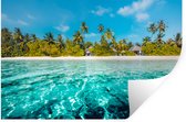 Stickers Stickers muraux - Plage - Palmiers - Mer - 120x80 cm - Film adhésif