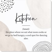 Muismat Klein - Spreuken - Kitchen - Keuken definitie - Quotes - Woordenboek - 20x20 cm
