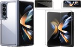 Hoesje geschikt voor Samsung Galaxy Z Fold 4 - Screen Protector FlexGuard - Back Cover Case NaturalGuard Transparant & Screenprotector