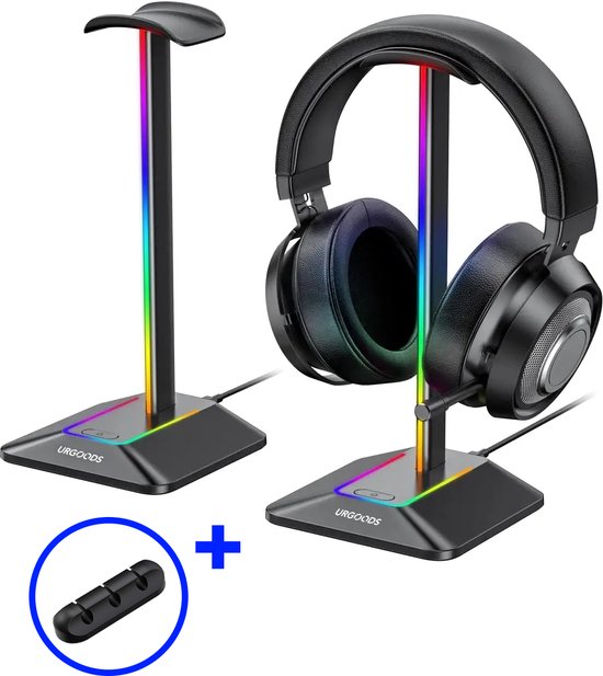 RGB Support pour casque avec 2 ports de charge USB, support pour casque de  jeu de