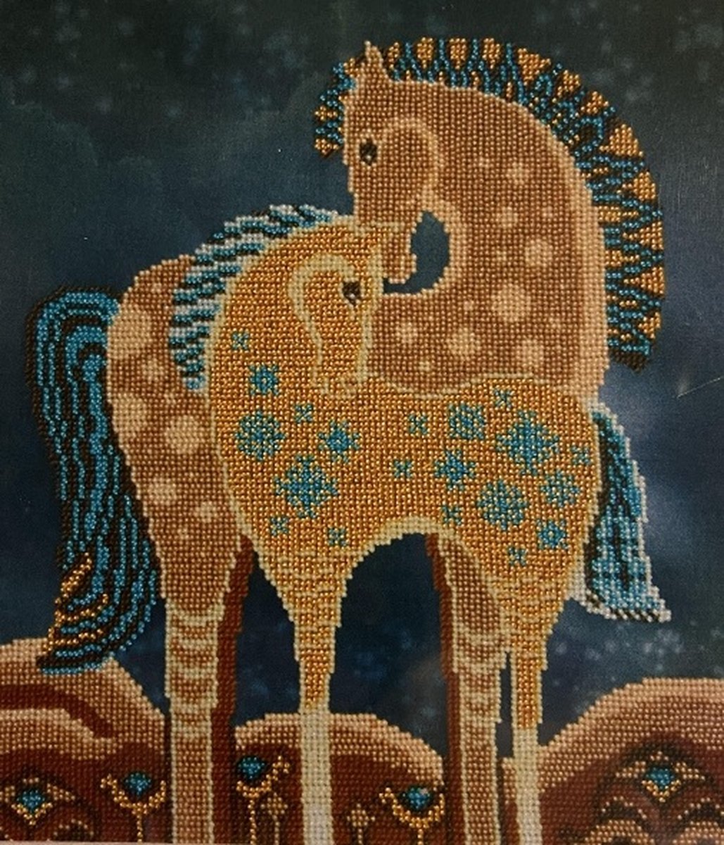 BORDUURPAKKET met kralen/parels - Fairy tale Horses - Sprookjespaarden - VDV