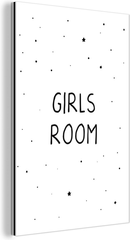 Wanddecoratie Metaal - Aluminium Schilderij Industrieel - Quotes - Girls room - Meisjes - Kind - Spreuken - 60x90 cm - Dibond - Foto op aluminium - Industriële muurdecoratie - Voor de woonkamer/slaapkamer
