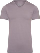 RJ Bodywear Pure Color T-shirt (1-pack) - heren T-shirt met V-hals - taupe - Maat: S