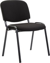 Stoel - Zwart - Stapelbaar - Vergaderstoel - 100% polyester - Bezoekersstoel - Zithoogte 44cm
