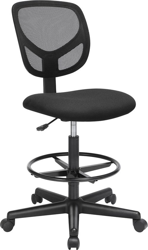 Chaise de bureau Gigi - Sur roulettes - Chaise de bureau ergonomique -  Tissu - Pour