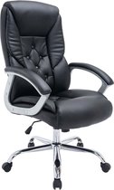 Bureaustoel Virdo XL - Op wielen - Zwart - Voor volwassenen - Kunstleer - Ergonomische bureaustoel - In hoogte verstelbaar