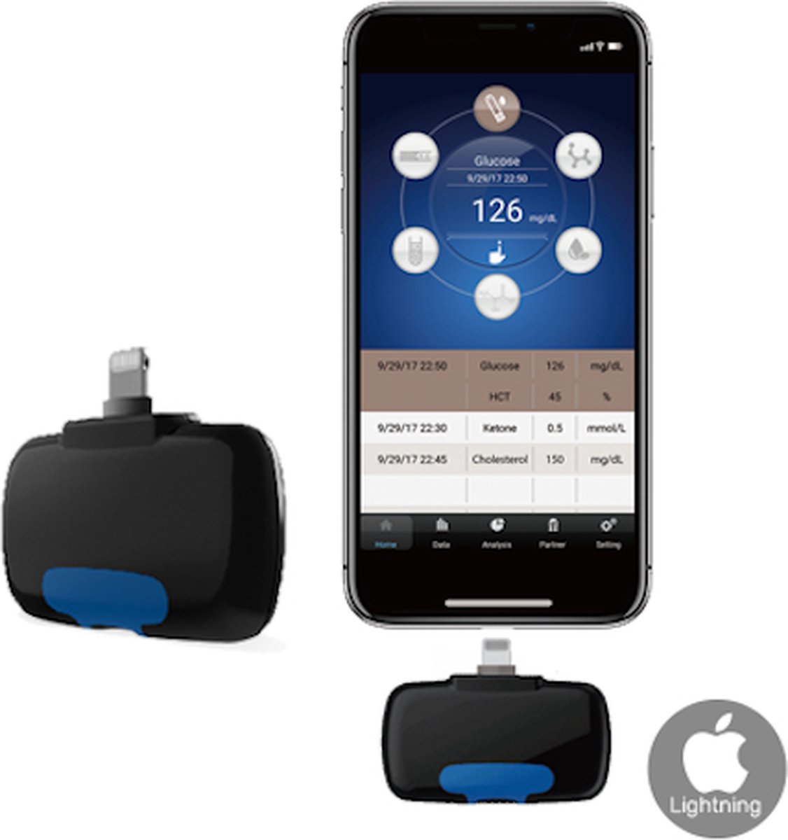 Goedkoopste Xper Procheck Smart - Ketonenmeter voor iPhone (iOS) - Glucosemeter - Cholesterolmeter - Ketonen meter - Ook geschikt voor iPad