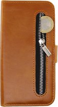 Hoesje Geschikt voor Apple iPhone XS Max Rico Vitello Rits Wallet case/book case/hoesje kleur Bruin
