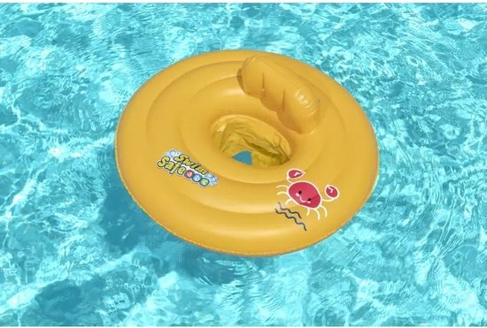 Bestway Swim Safe ABC WonderSplash Bouée culotte ronde pour bébé 3 anneaux  69 cm