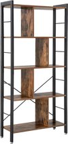 Rootz Boekenkast - Boekenkasten - Industrieel - Hout - IJzeren Frame - 74 x 30 x 154,5 cm (LxBxH)