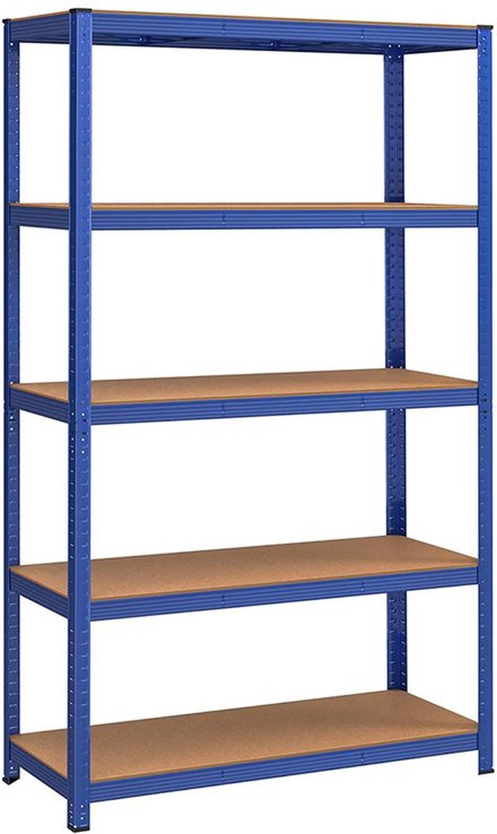Garage-opslagrek - Stalen rekkensysteem - Organiserend gereedschap - 175 kg maximale belasting - 200 cm x 120 cm x 60 cm - Slijtvast frame
