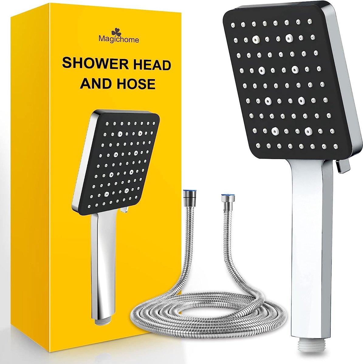 Douchekop met slang, douchekop met slang 1,5 m, waterbesparende