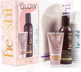 He-She Glow kit - tanning primer, express liquid tan adn HD wonder glow