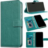 Casemania Hoesje Geschikt voor Samsung A03S Turquoise - Portemonnee Book Case - Kaarthouder & Magneetlipje