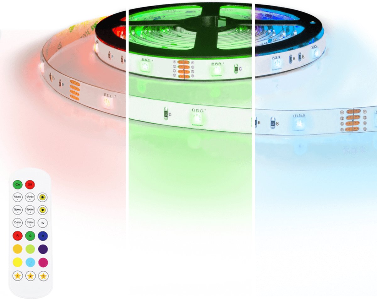 Ledstripkoning LED-strip - 4 meter - 120 LED's - Multi-colour