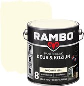 Rambo Pantserlak Deur & Kozijn Hoogglans Dekkend - Goed Reinigbaar - Ivoorwit - 2.5L