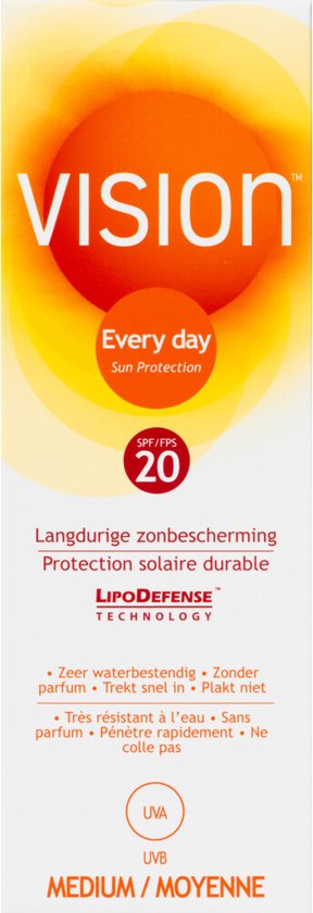 2x Vision Zonnebrand Every Day Sun SPF 20 200 ml