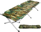 Lit de camp NordFalk XL 190 x 64 cm - Lit de camping | Stretcher | Lit de camping - Aluminium Extra robuste - Camouflage