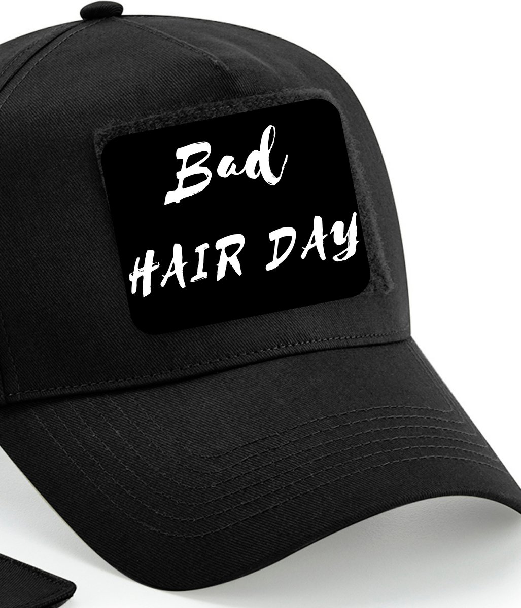 beechfield baseball cap - Leuke tekst op cap - baseball cap - pet met tekst - Bad hair day