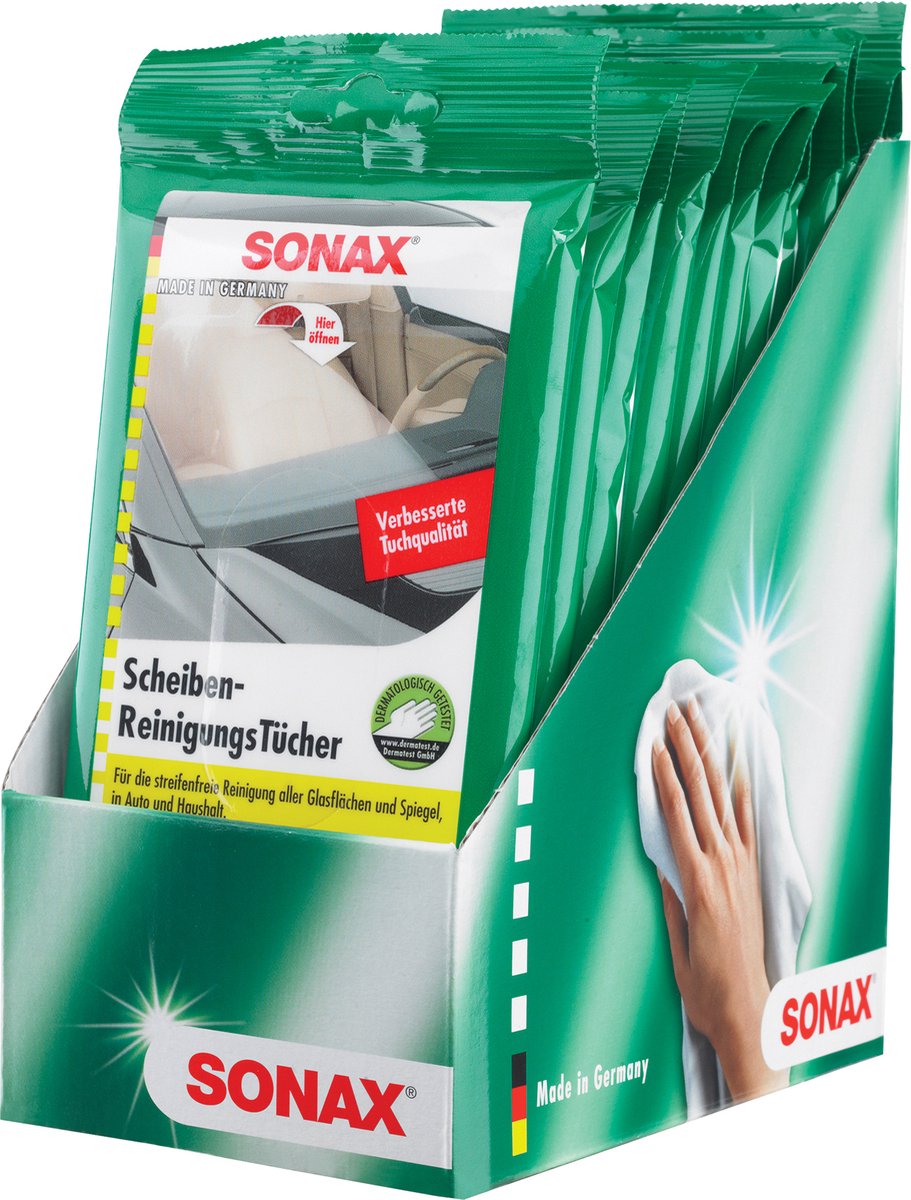 SONAX chiffon en microfibres pour siège cuir textile voiture