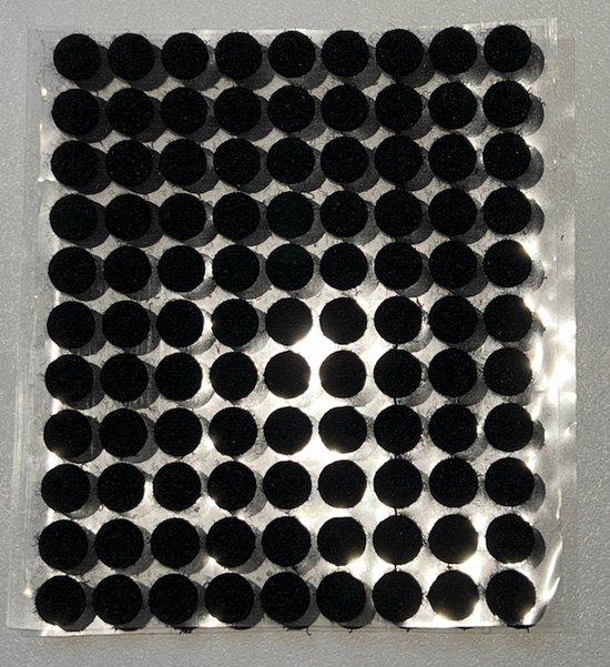 99 stuks Zelfklevend klittenband – Klittenbandsluiting – Klittenband rondjes – 1cm - Zwart