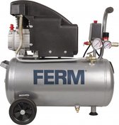 Compresseur FERM - 1100W - 24 litres - Max. 8 bar - Incl. Raccord rapide universel et 2 Manomètres