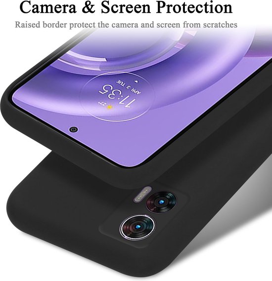 Coque Cadorabo compatible avec Motorola EDGE 30 NEO en NOIR LIQUIDE - Coque de protection en silicone TPU souple