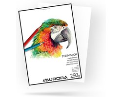 Aurora Tekenblok - Steinbach - Aquarelpapier - A3 - 297x420mm - 250gr - 20 vel Tekenpapier