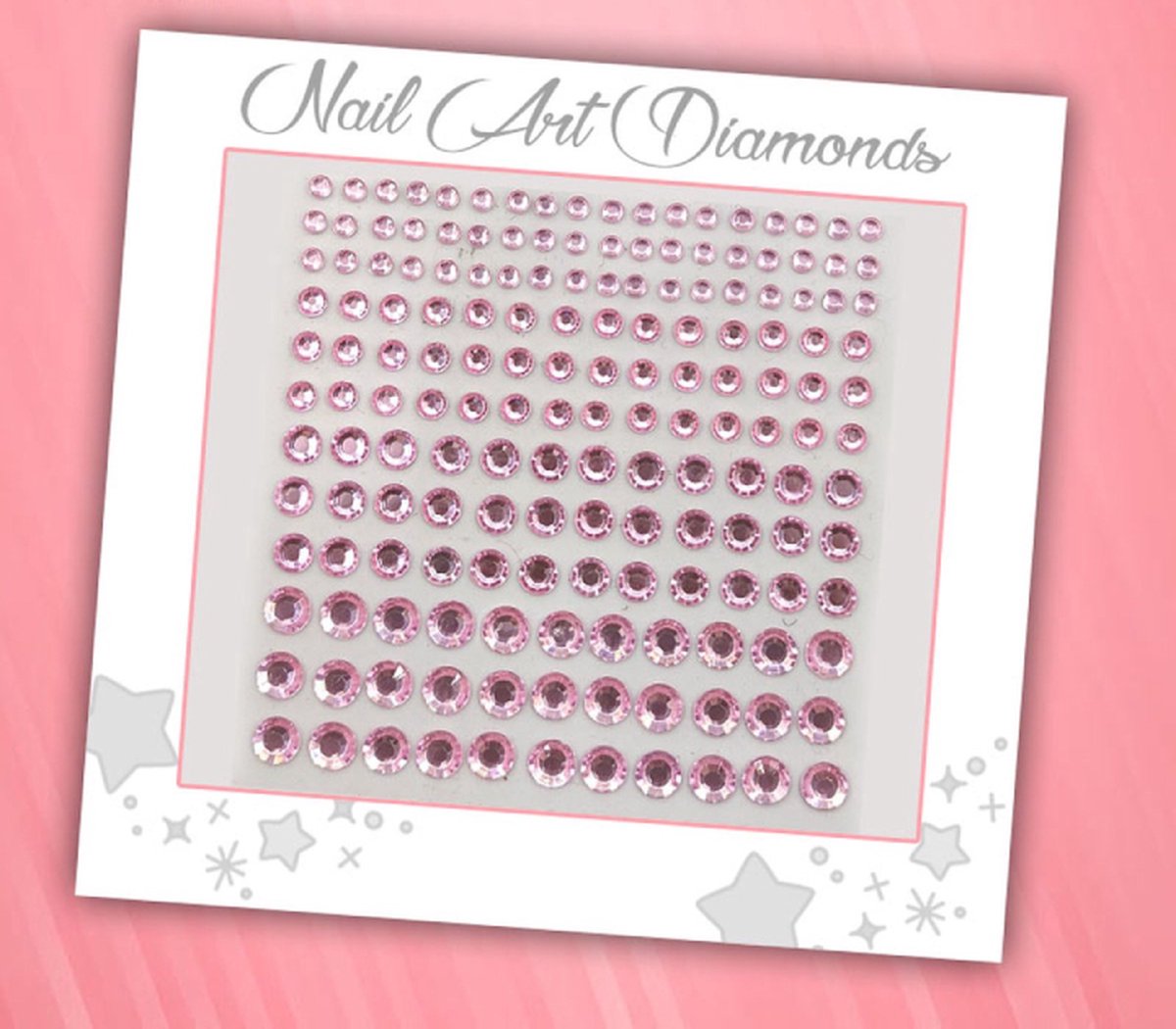 Goedkoopste Nail Art Diamonds (165 Diamantjes Lichtroze) [Zelfklevend Nagel Steentjes Decoratie Versiering - Manicure Kunstnagels Nepnagels - Acryl Nagels Rhinestone Rhine Stones]