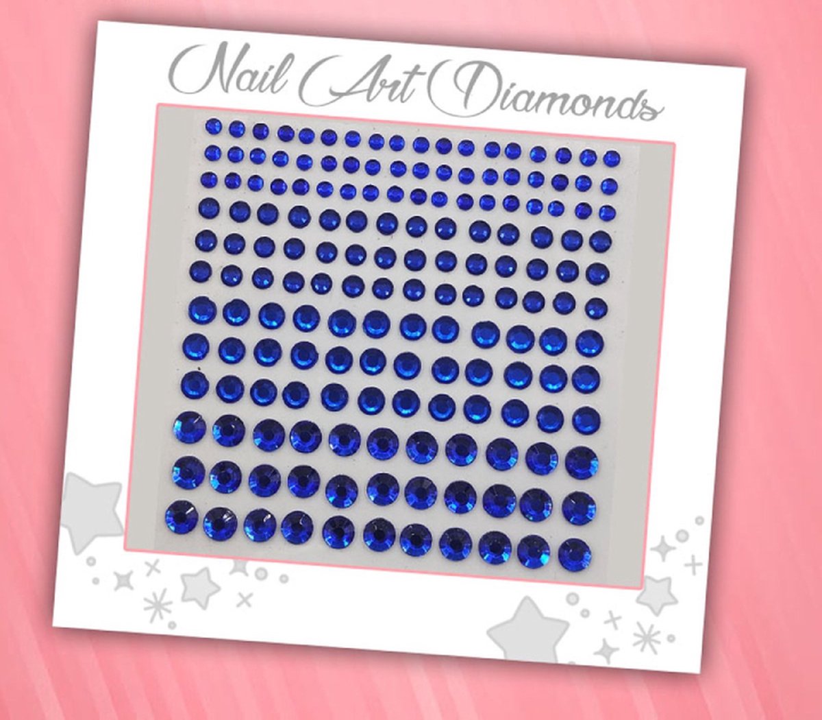 Goedkoopste Nail Art Diamonds (165 Diamantjes Blauw) [Zelfklevend Nagel Steentjes Decoratie Versiering - Manicure Kunstnagels Nepnagels - Acryl Nagels Rhinestone Rhine Stones]