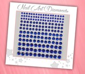 Nail Art Diamonds (165 Diamantjes Blauw) [Zelfklevend Nagel Steentjes Decoratie Versiering - Manicure Kunstnagels Nepnagels - Acryl Nagels Rhinestone Rhine Stones]
